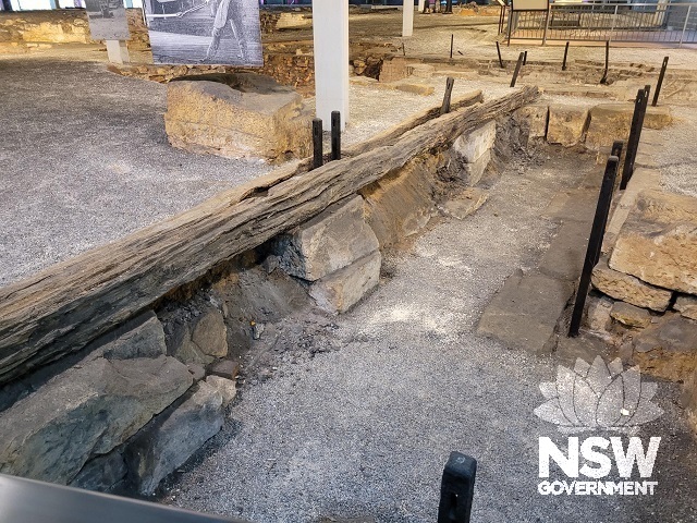 Feature 1: Rolling Mill Foundations looking east.