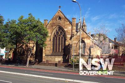 St. Michael's Church facing onto Flinders Street, Surry Hills.