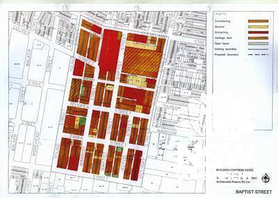 Building Contributions Map - from Architectural Projects Conservation Area Review Study, June 2003