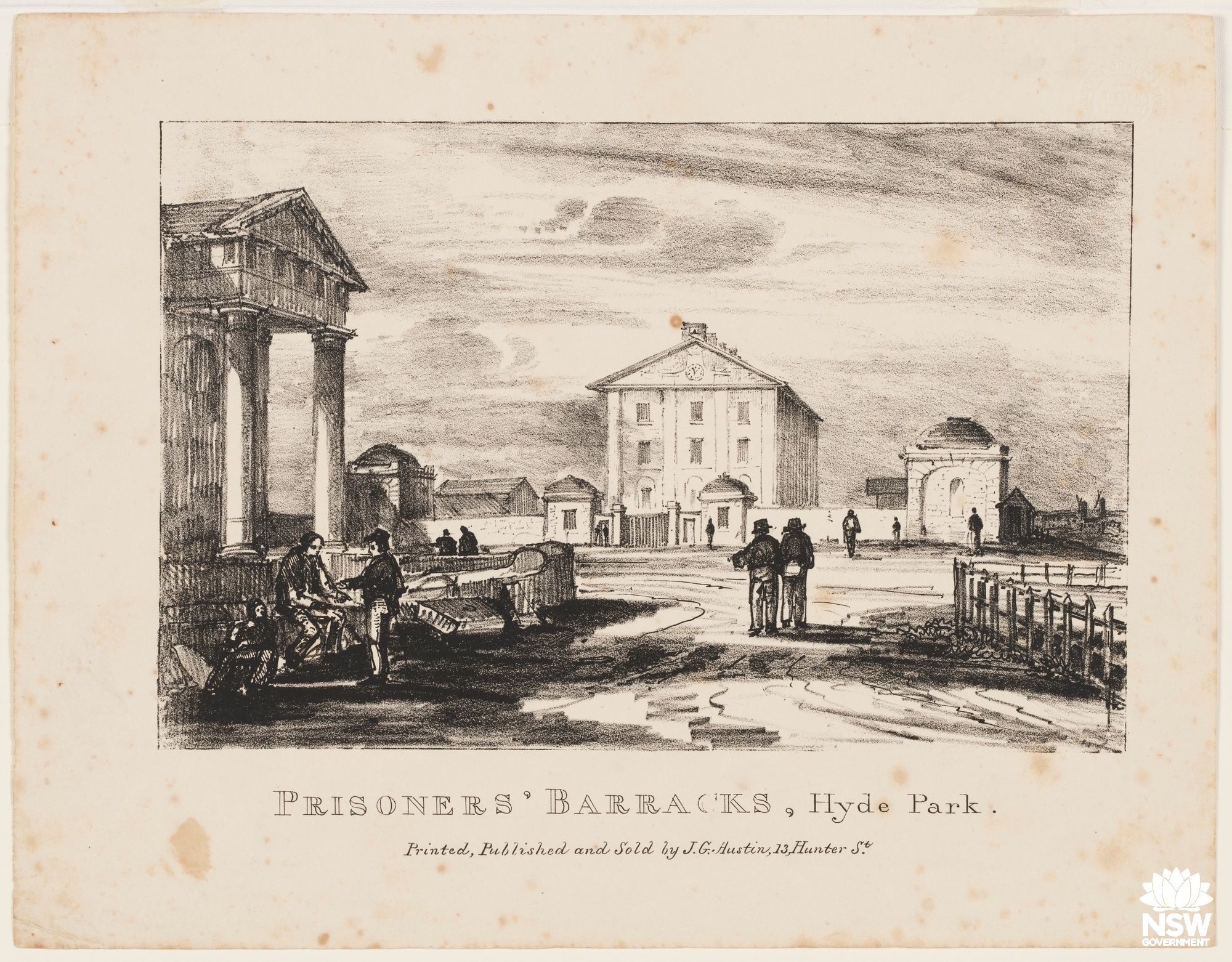 Prisoners' Barracks, Hyde Park [A view]