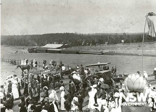 At the official opening of the station and railway line, 14 April 1909 (State Records Series 17420)