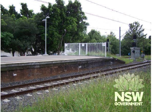 Eastern end of the platform, showing early brick structure.