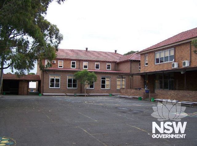 Northern side of the Infants’ School building. The single storey section is a later addition.