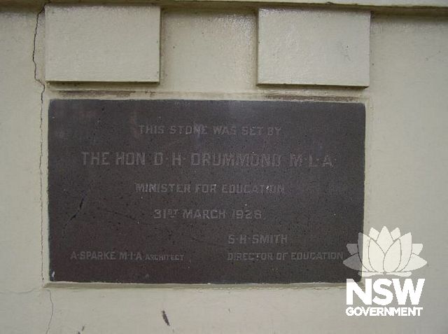 Foundation stone, 1928 building.