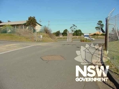 View of the main entrance way to the site, looking out onto Maitland Road.