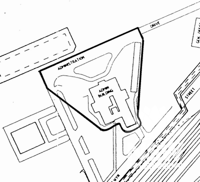 Suggested curtilage for the Administration Building