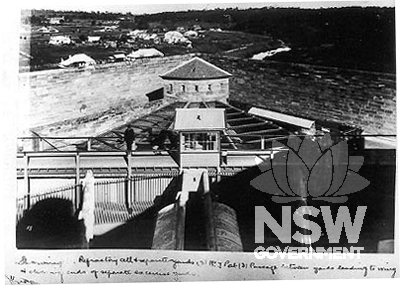 Refracting cell, separate yards & passage leading to wing, c.1898