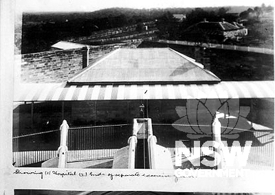 Hospital, exercise yards c.1898