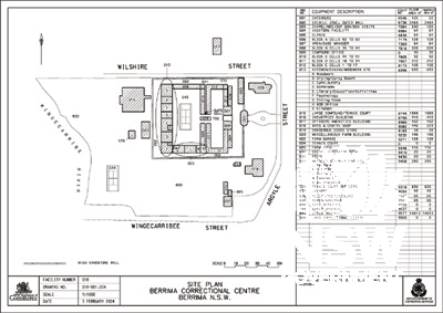 Block Plan, Berrima Correctional Centre