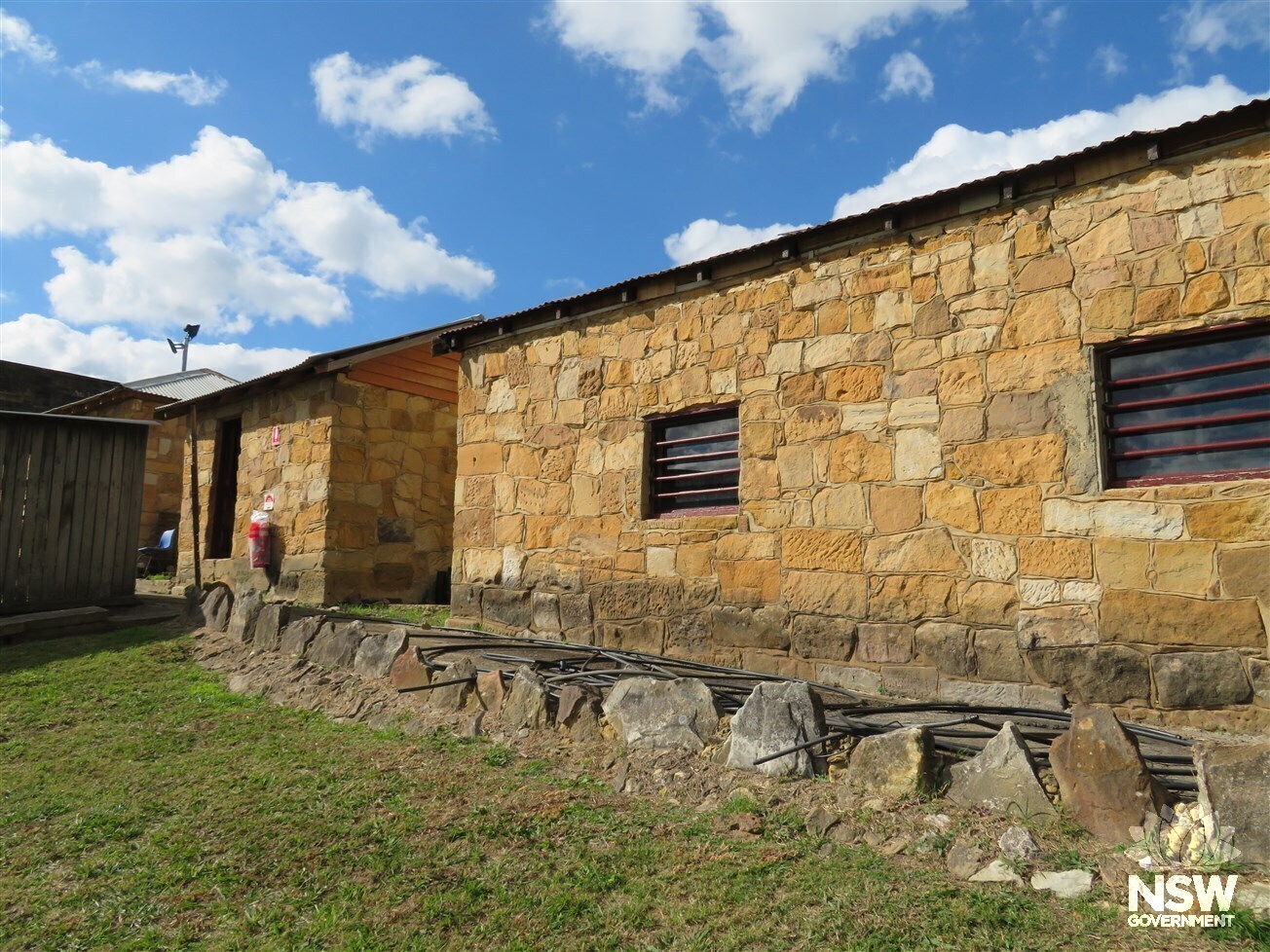 Western elevation of the farm buildings at Berrima Correctional Centre, 2017