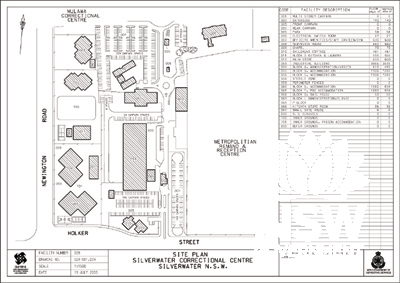 Block plan, Silverwater Correctional Centre