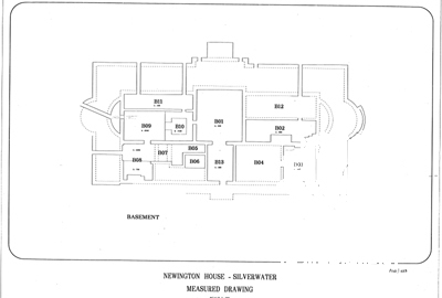 Newington House, Basement plan, 1998