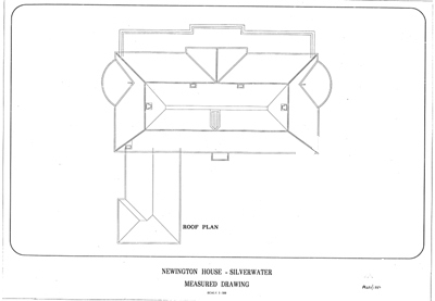Roof plan, Newington House, 1998