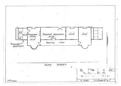 Site development plan of former Morpeth Railway Station as PWD Flood Mitigation Office. Project architect: John Carr.