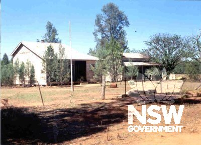 Two school buildings, Wooleybah sawmill and settlement