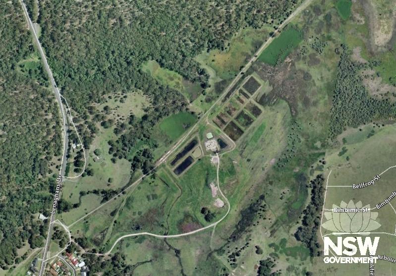 Archaeological remains (former Minmi Wastewater Treatment Plant site) location (Courtesy of Google Earth)