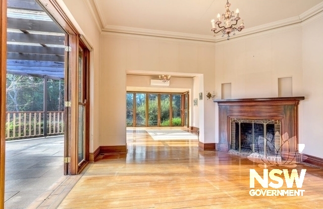 Ground floor room and fireplace