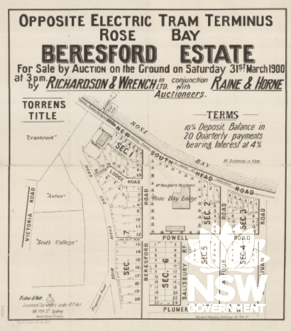 1900 Beresford Estate subdivision