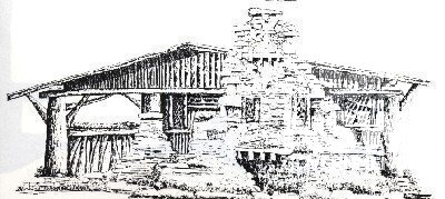 Sketch of Loggan Rock prior to construction c.1929.