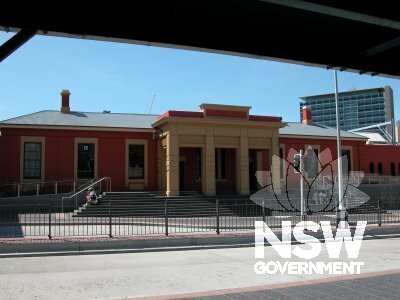 Parramatta Railway Station, Argyle Street facade, Parramatta.