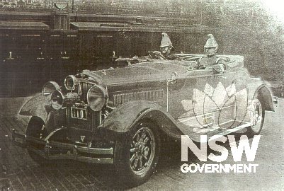 Photograph (circa 1929) showing 1910 numberplate (in use and fitted to Chief Officer's car).
