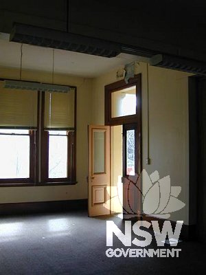 First floor interior view, looking north, within the northwestern corner room of the Wollongong East Post Office