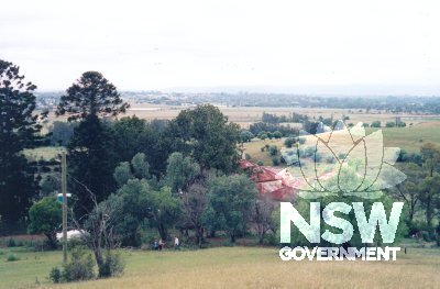 View from northern ridge looking south to Homestead Precinct.