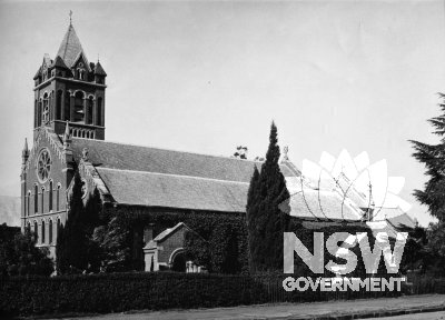 All Saints Anglican Cathedral, Bathurst with tall bell-tower, c.1890s