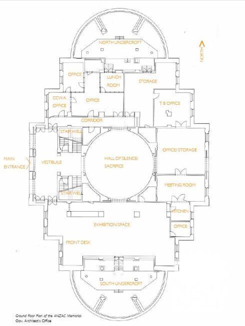 ANZAC Memorial floor plan - ground floor