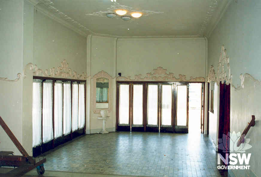 Interior of the front foyer of Crest Theatre.