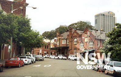 Vista eastwards along Argyle Street showing shops built by Sydney Harbour Trust in 1910, an example of the facilities provided to retain wharf labourers in the vicinity.