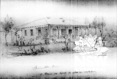 The Chalet - 1850s sketch by the Green-Emmett family who leased the cottage during this period, provided care of Clive Lucas.