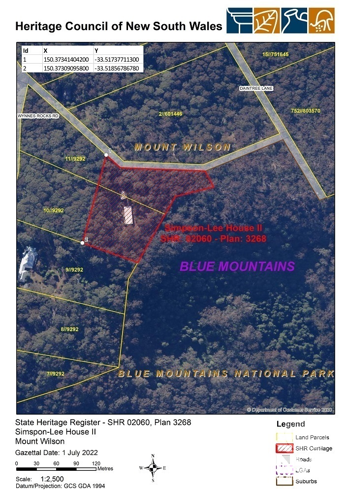 Curtilage map - HC Plan 3268 Simspn-Lee House II 1July2022