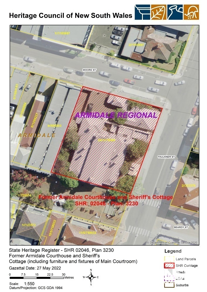 HC Plan 3230 27May2022 - Former Armidale Courthouse and Sheriff’s Cottage SHR 02046