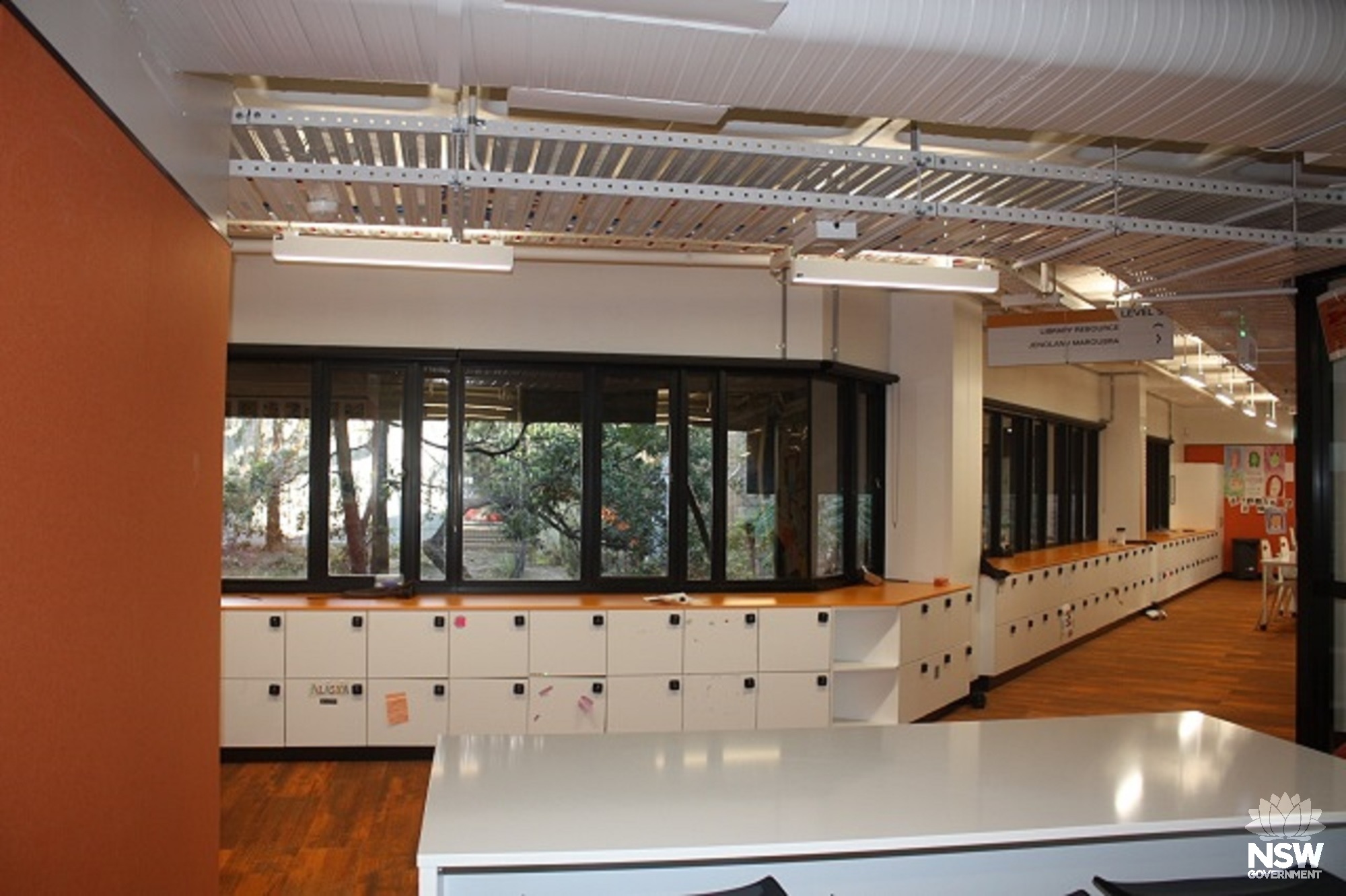 Refurbished teaching area overlooking internal atrium