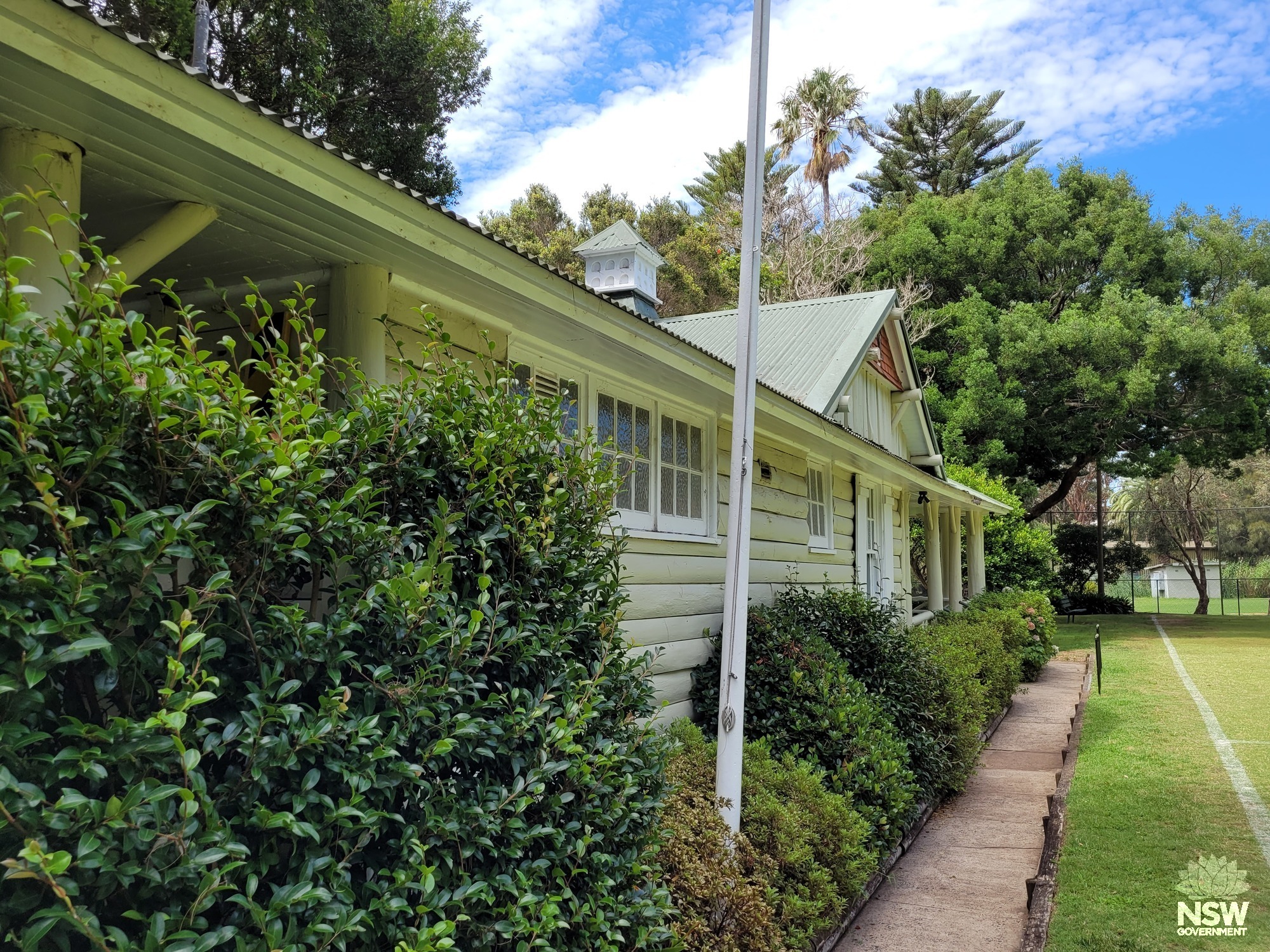Sydney Croquet Club clubhouse southern facade