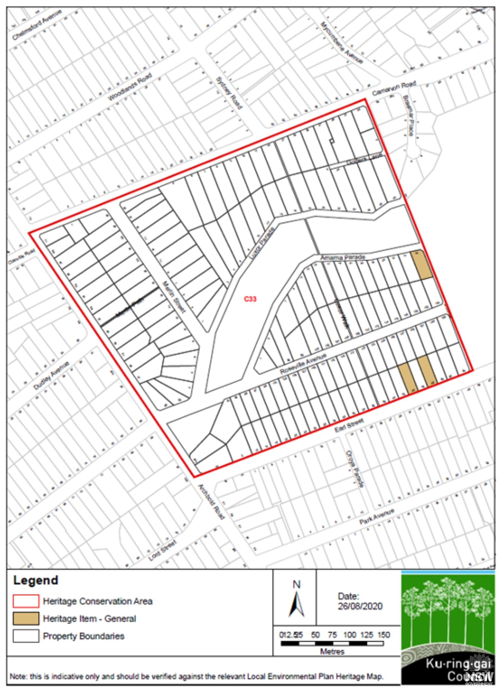 Earl of Canarvon Conservation Area Map