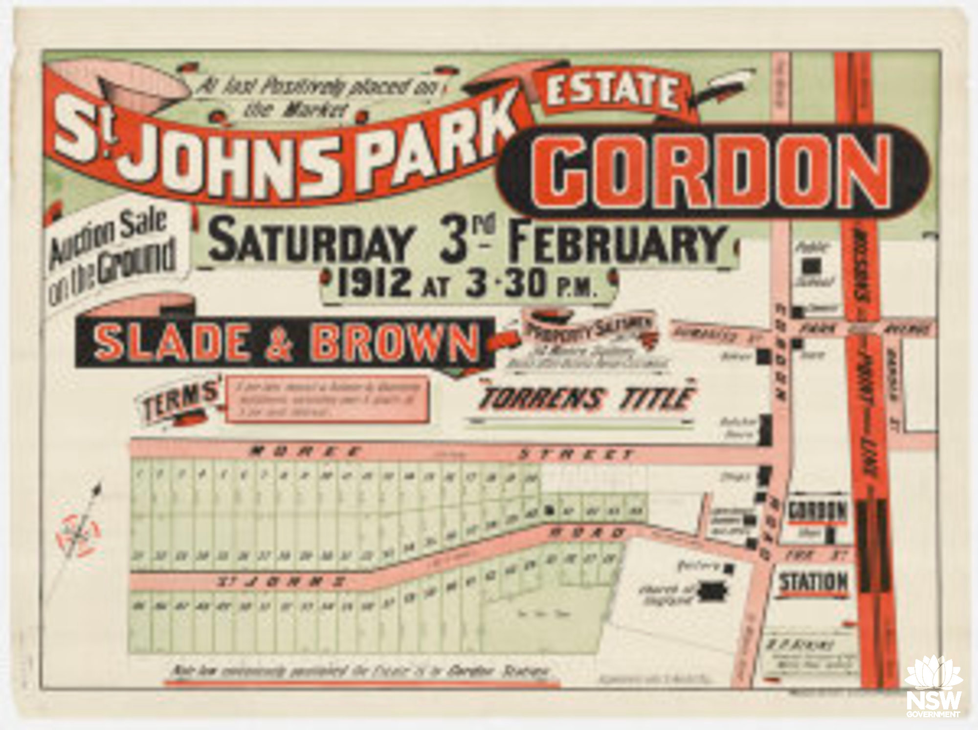 St Johns Park Estate Subdivision 1912