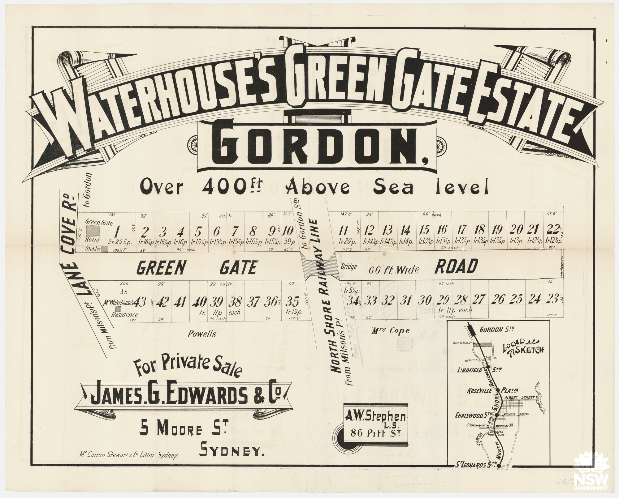 SLNSW_FL8988041 Waterhouses Greengate Estate c1902