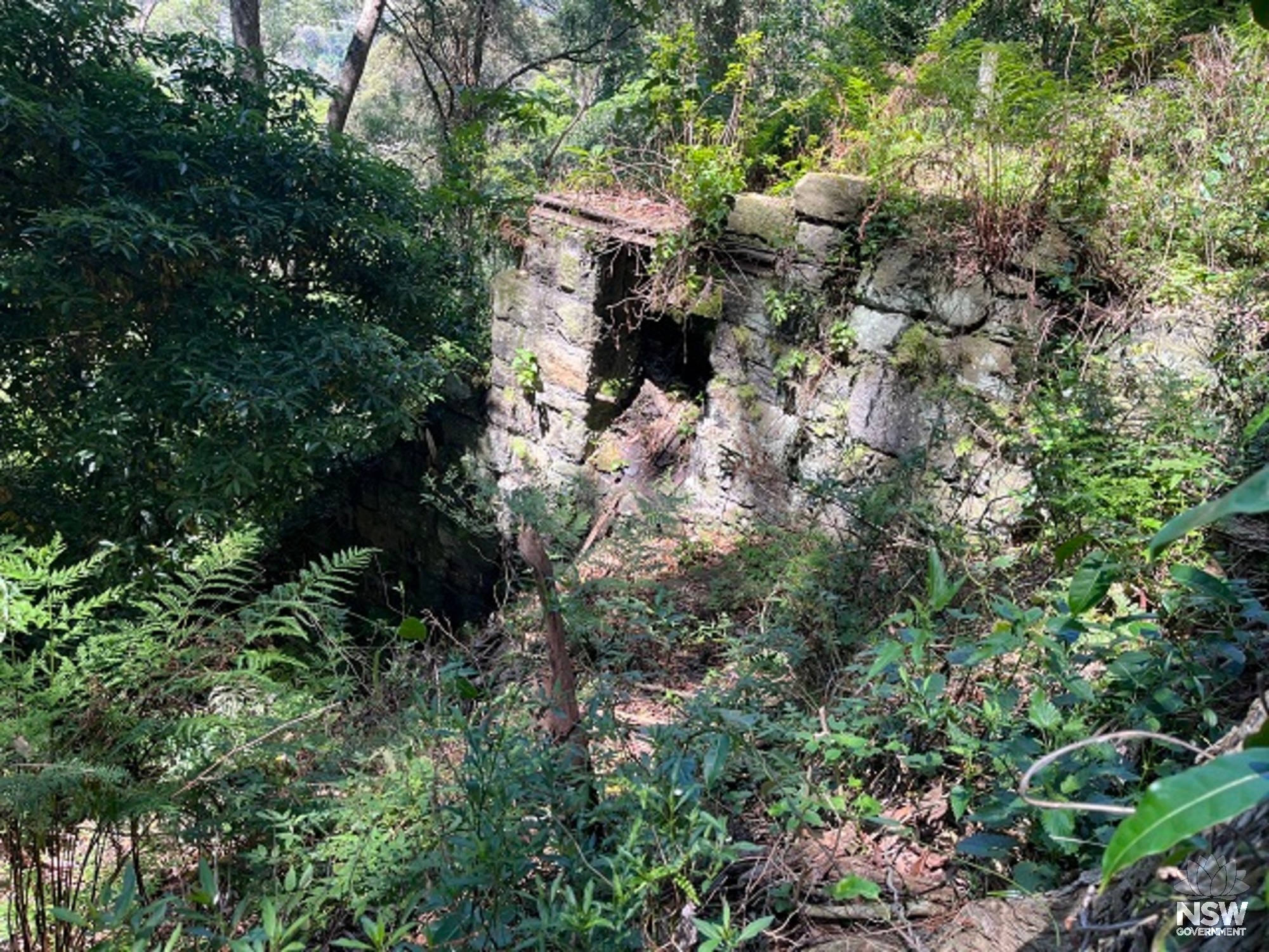 Bulding 15 - Tension Carriage and Stone Footings - looking south