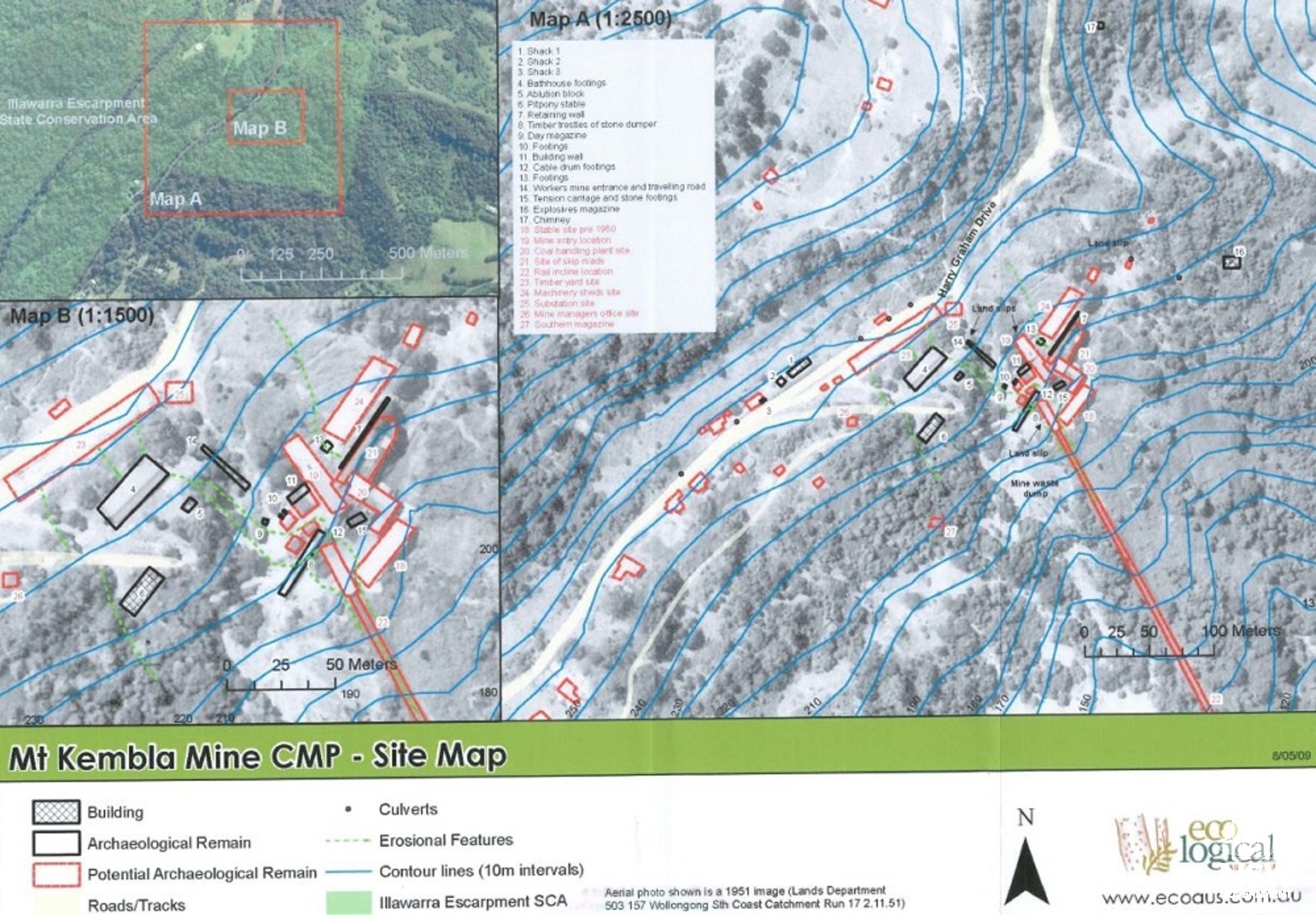 Mt Kembla Mine CMP (Otto Cserhalmi and Partners 2009) - Site Map