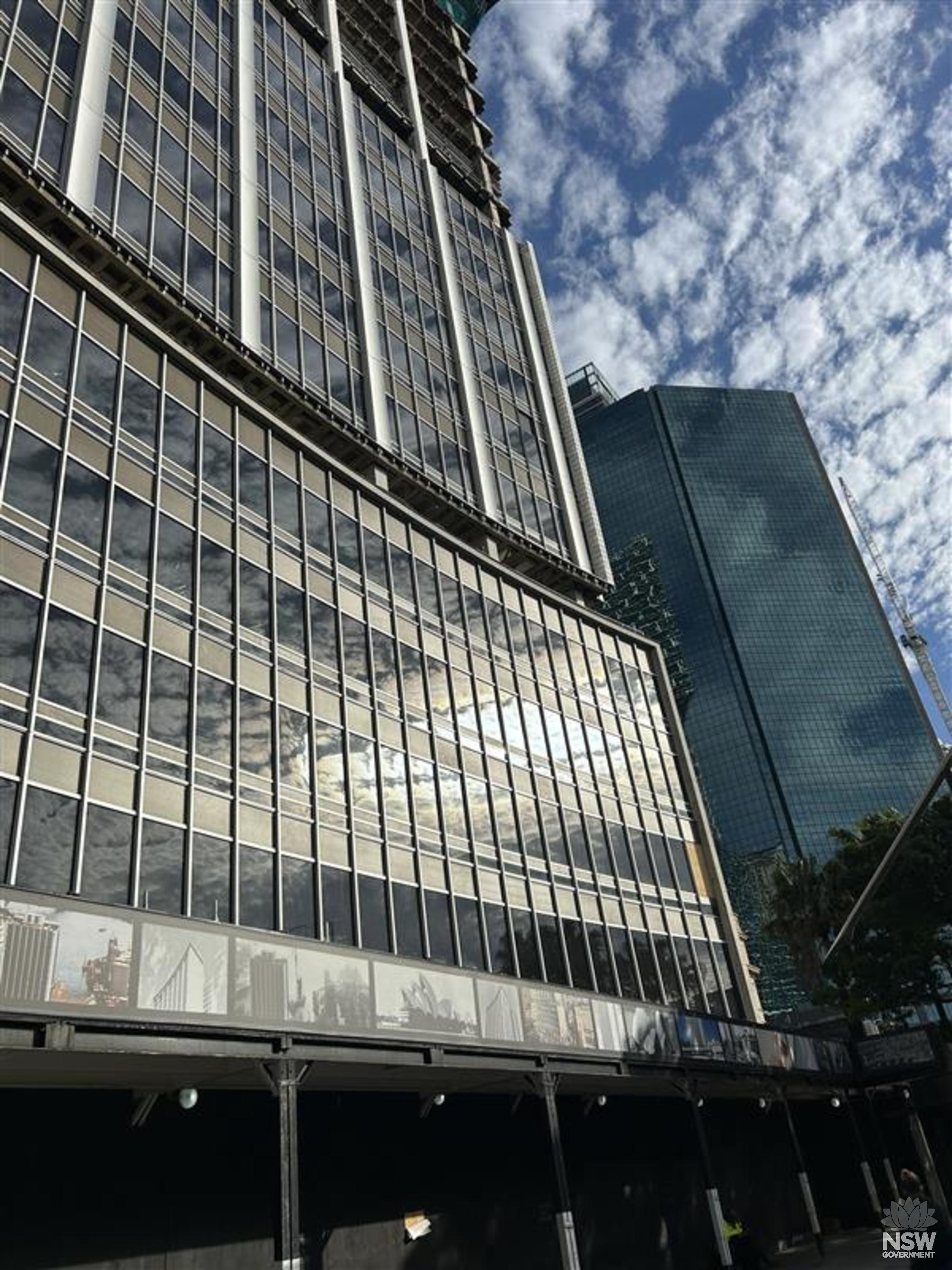 Detail of sunshine reflecting off the façade