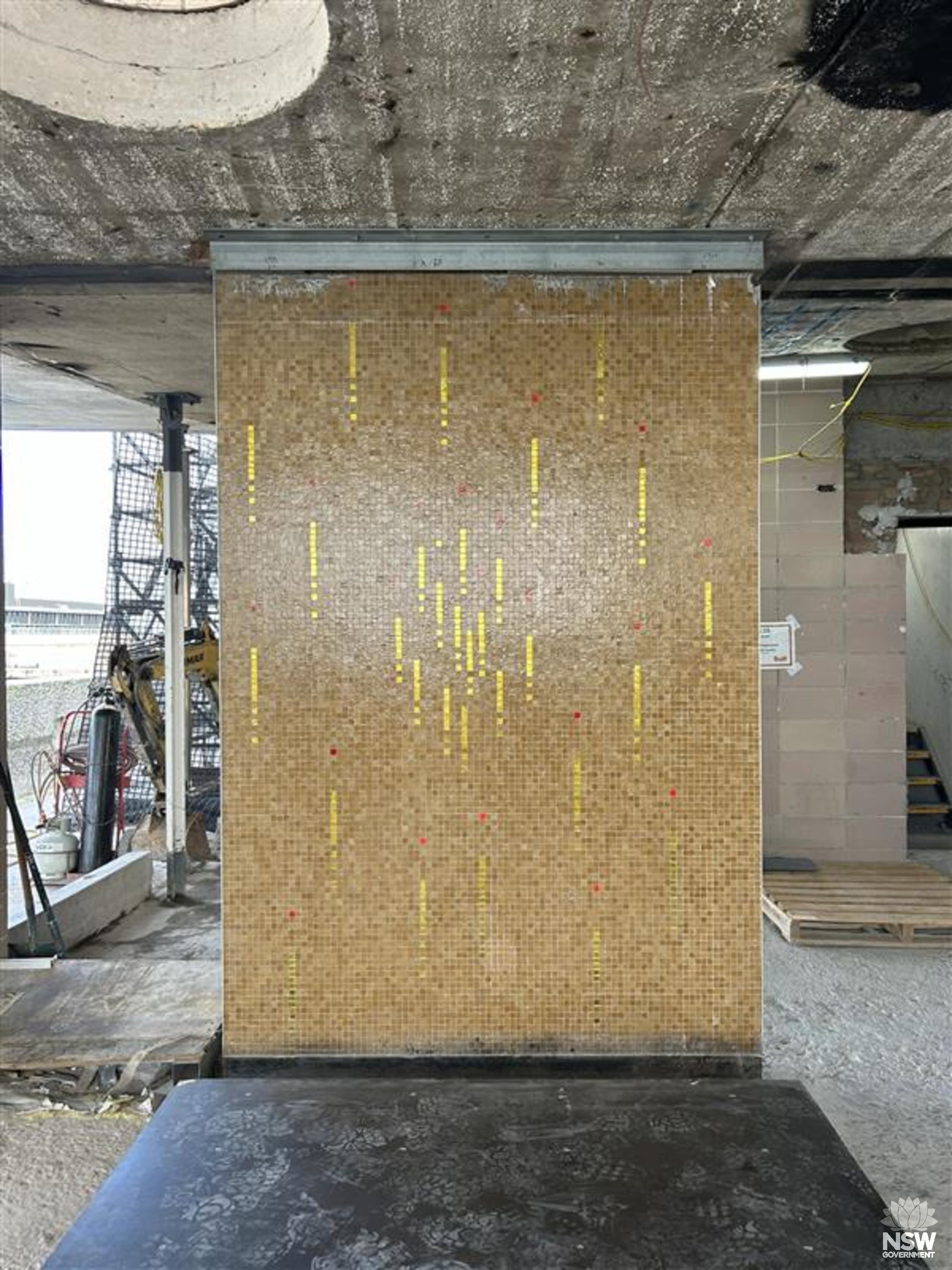 Abstract mosaic wall tiling by Michael Santry