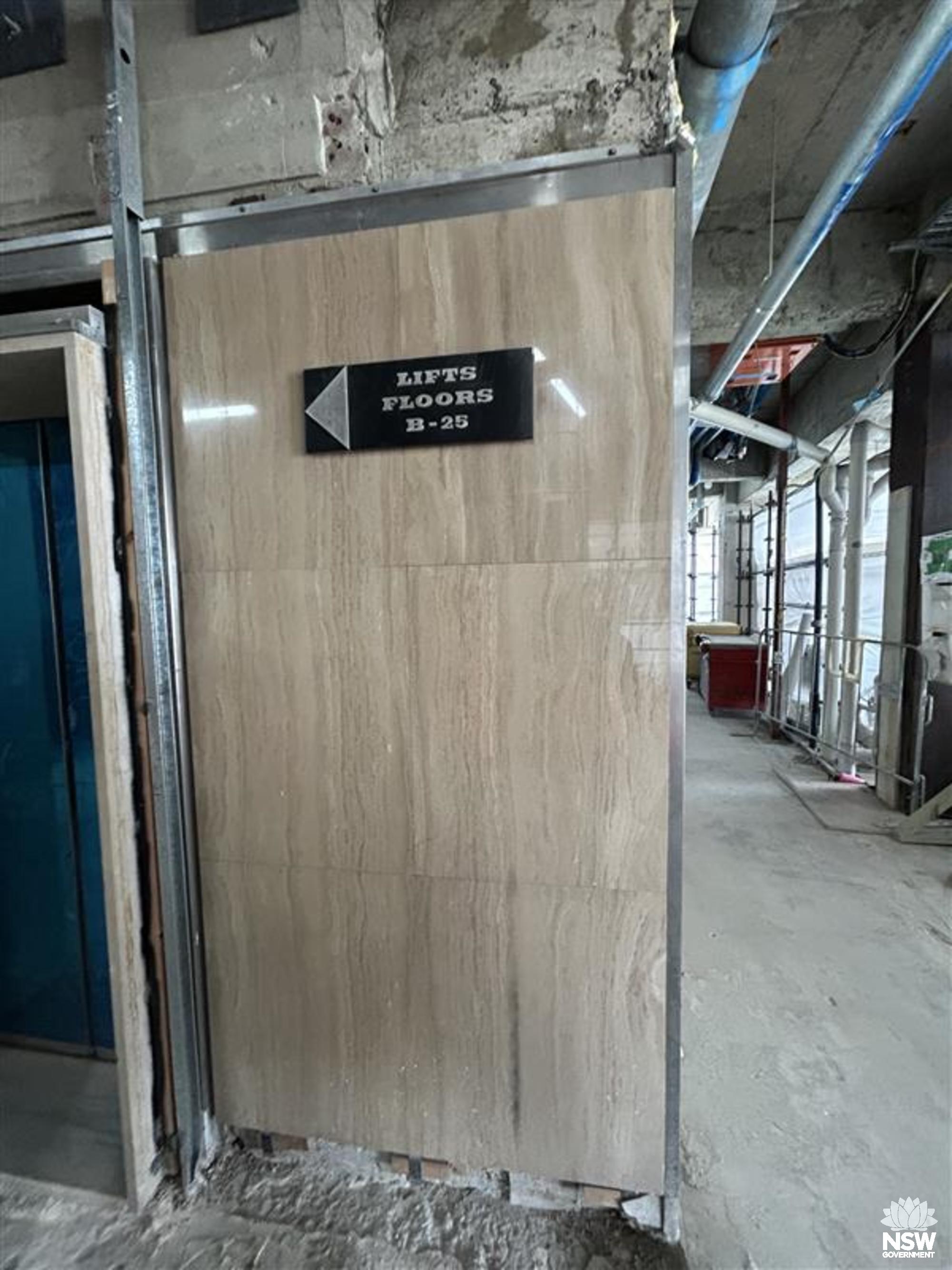 Original marble in lift lobby