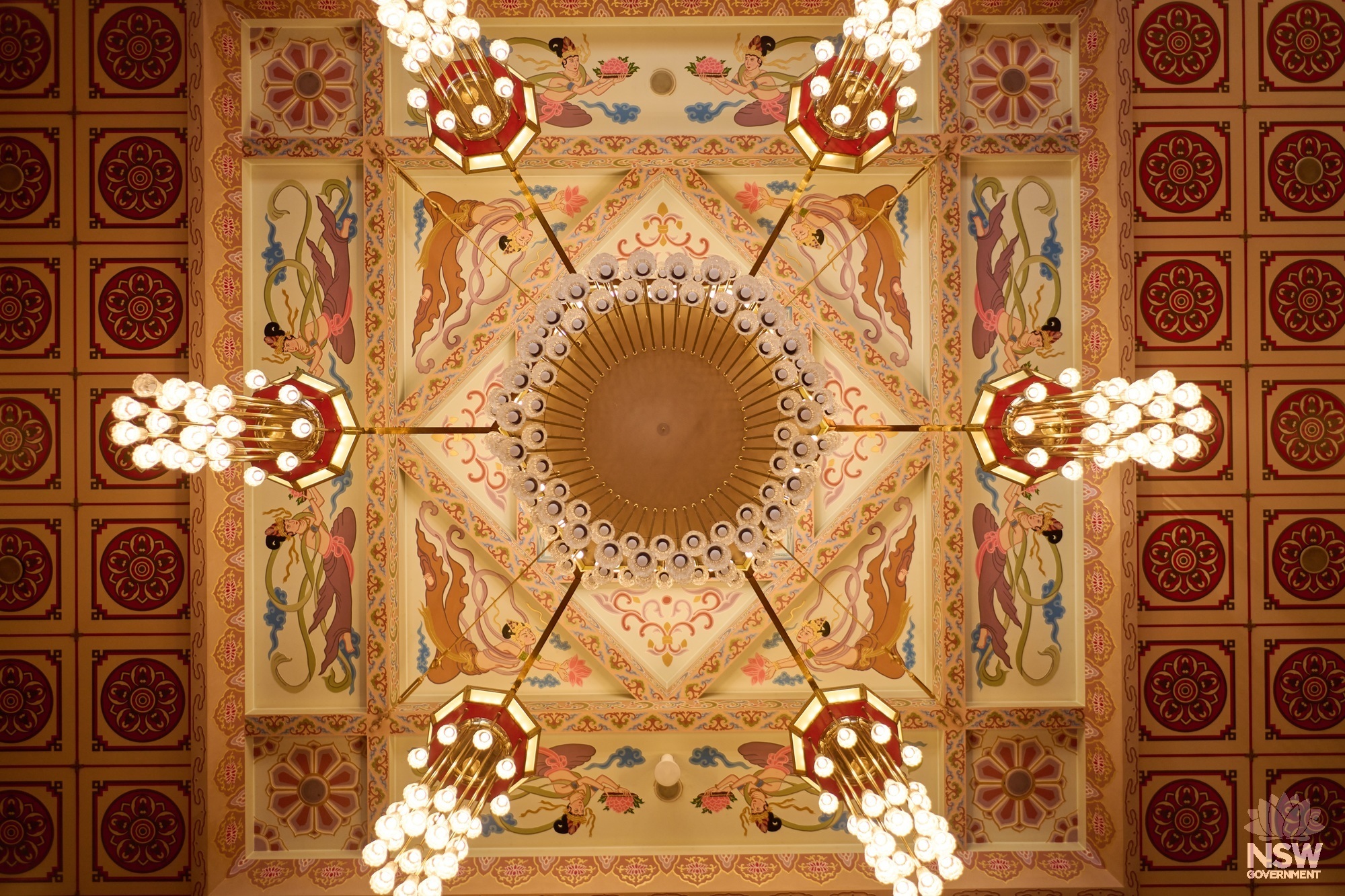 Image of Ceiling Main Shrine Source - 2022 Tourism Australia Destination NSW