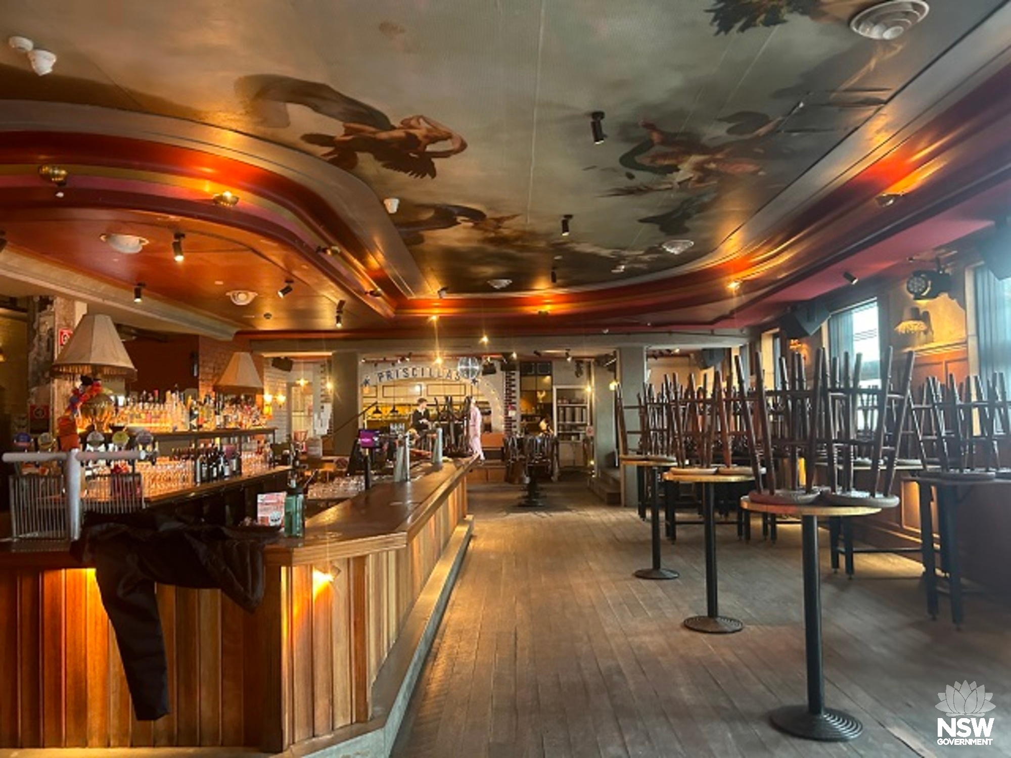 Imperial Hotel Interior of Priscilla's Bar