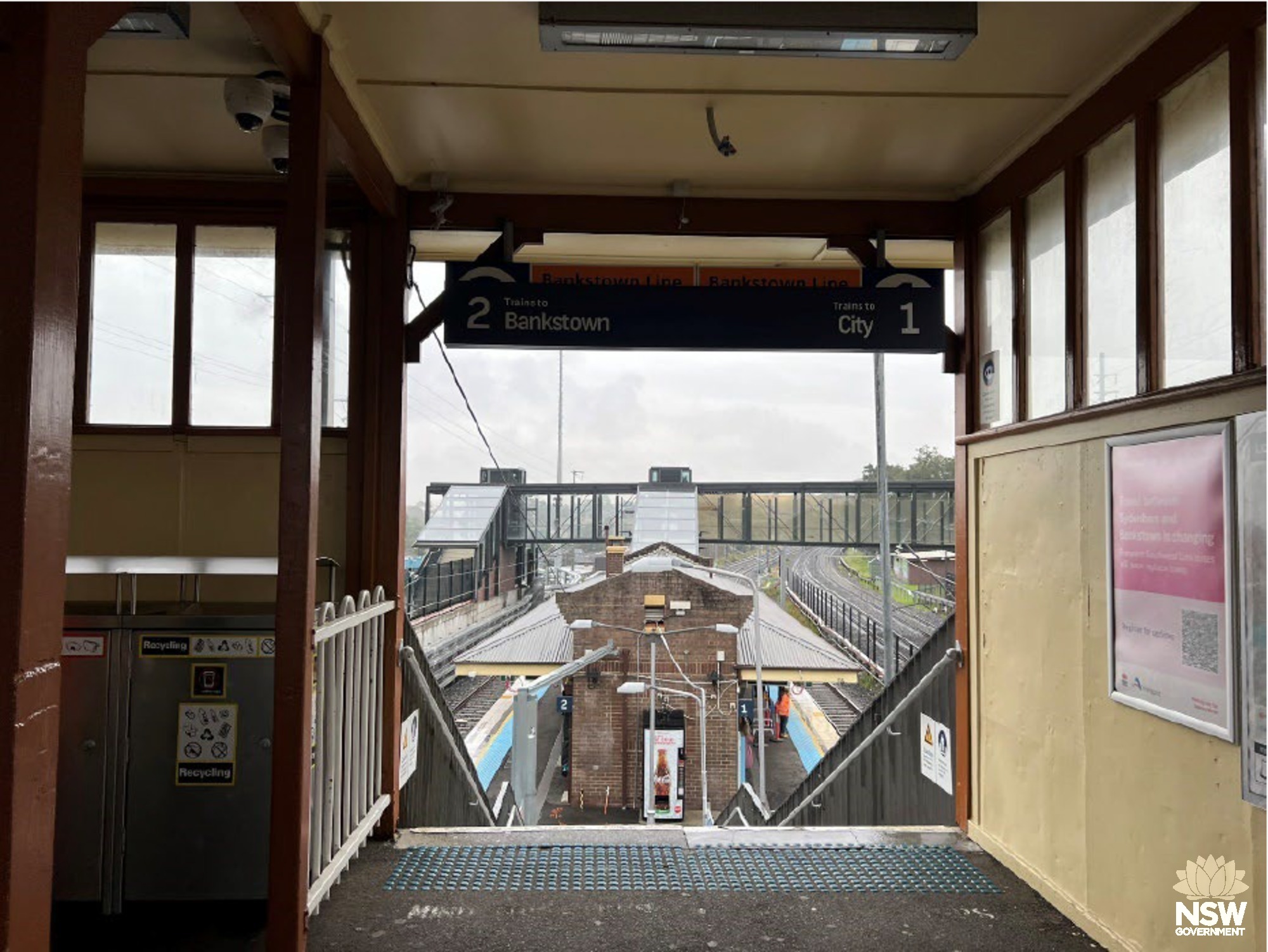 Dulwich Hill Station from OHBO showing 1935 platform building_2024