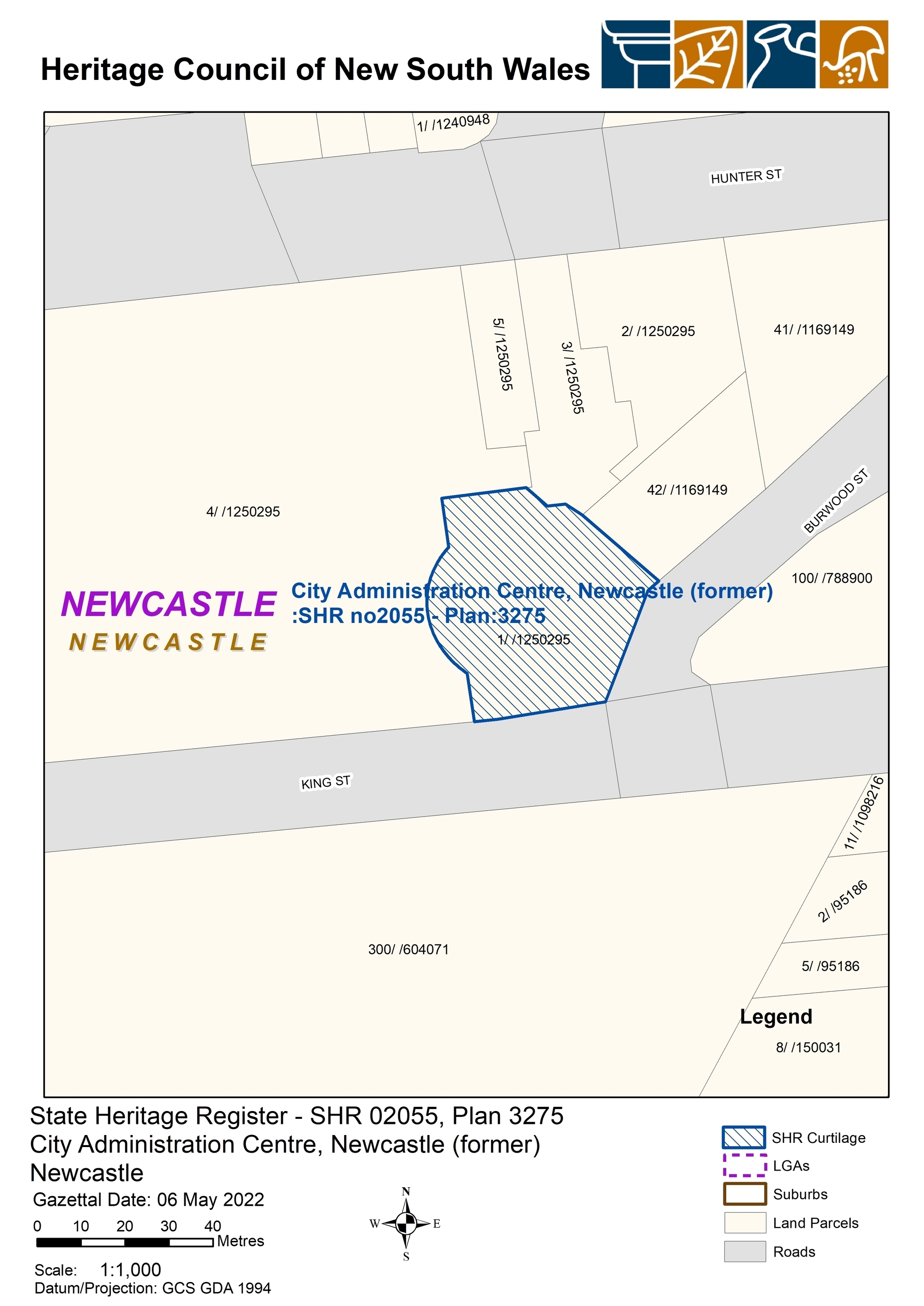 DOC22 352043  City Administration Centre, Newcastle (former) HC Plan 3275 final 6May2022
