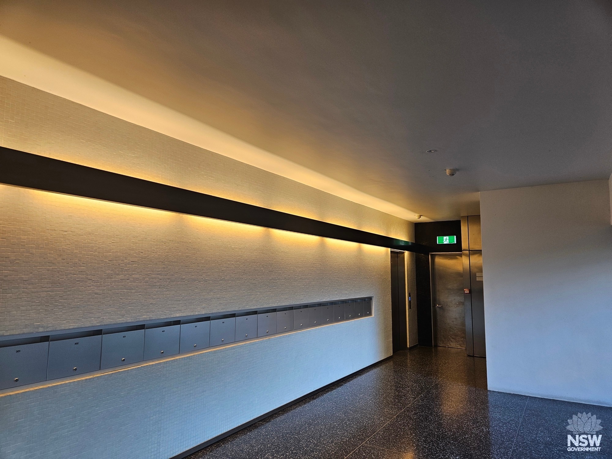 Ithaca Gardens. Interior foyer.