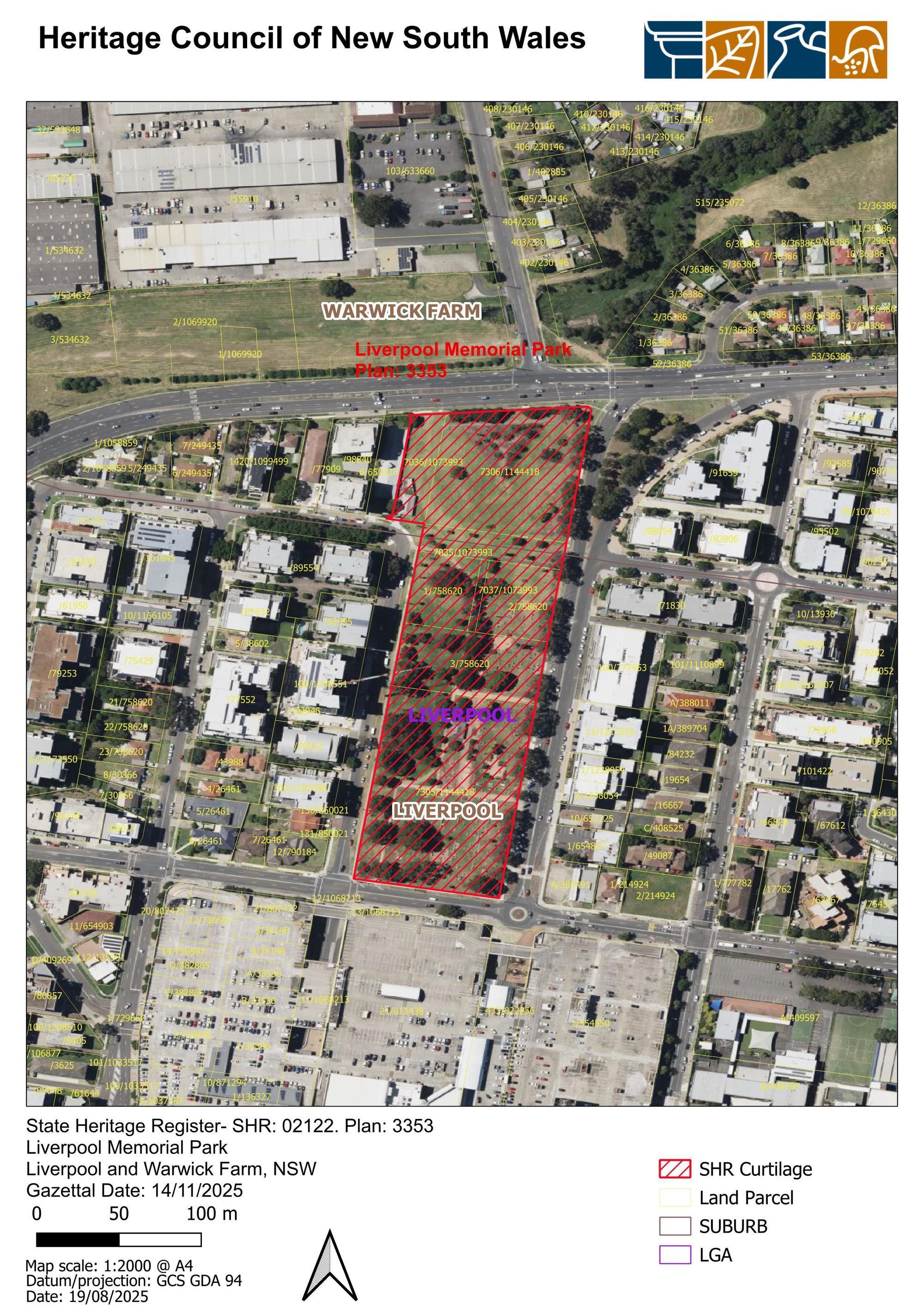 Liverpool Memorial Park - final curtilage plan